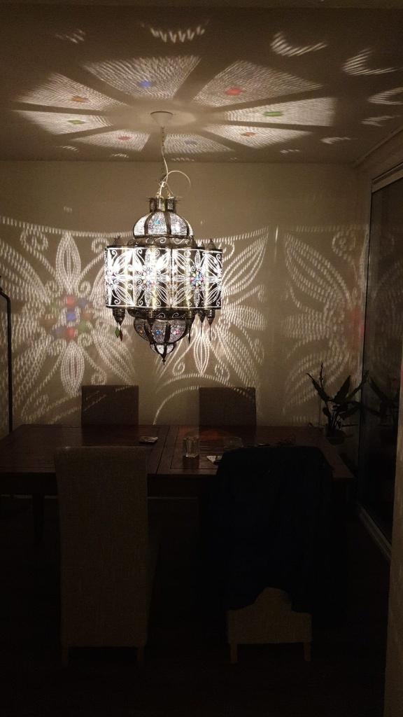 Marokkaanse hanglamp, Huis en Inrichting, Lampen | Hanglampen, Ophalen, Gebruikt, Arabisch, marrokaans, Metaal