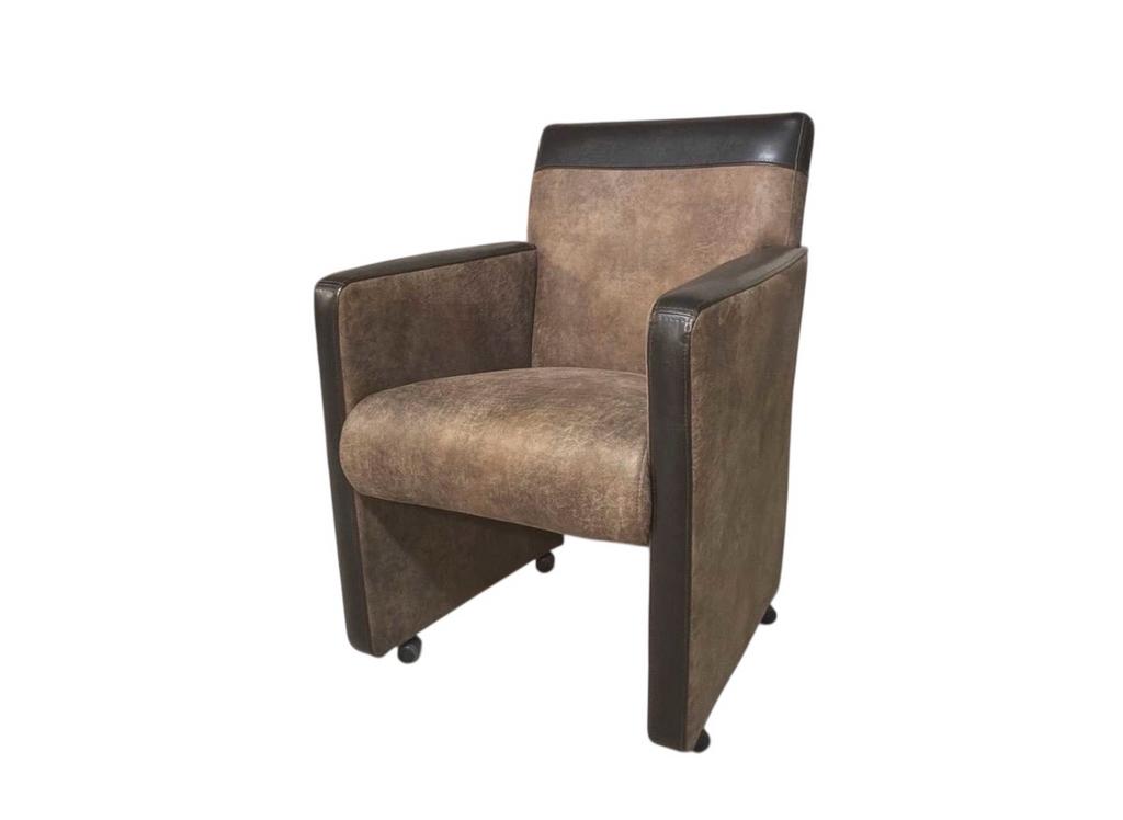 Verrijdbare Fauteuil van Leer, Ophalen, Nieuw, Leer, 75 tot 100 cm