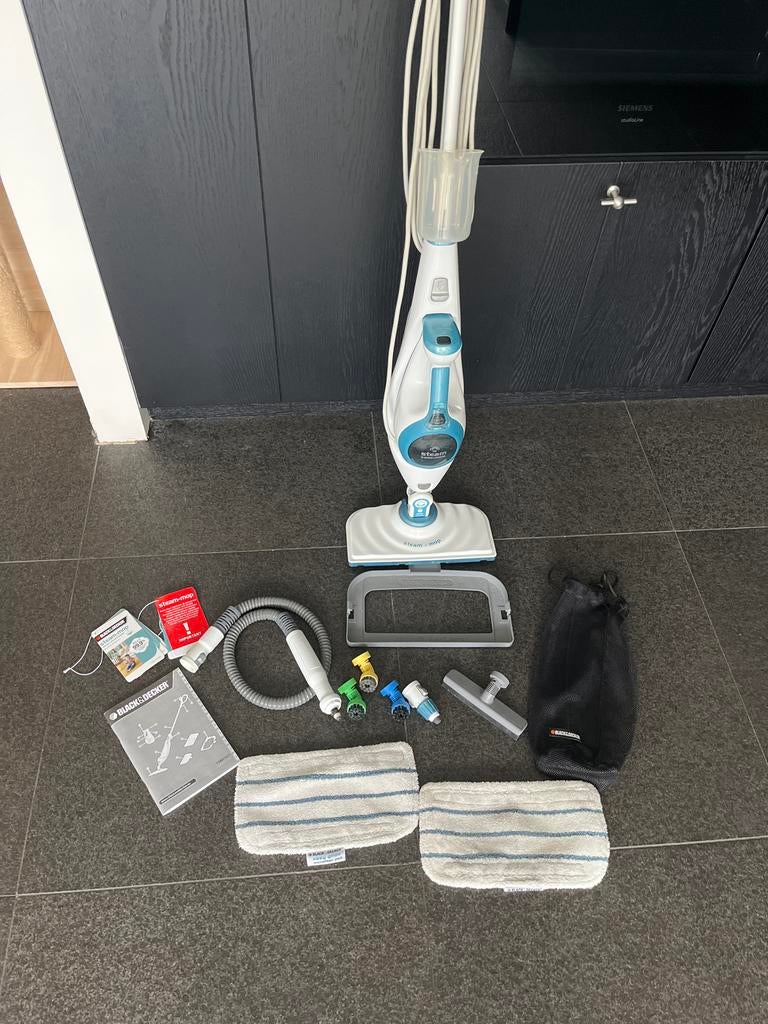 Black & Decker Stoommop FSMH1621 - Complete Set, Ophalen, Gebruikt, Stoomreiniger