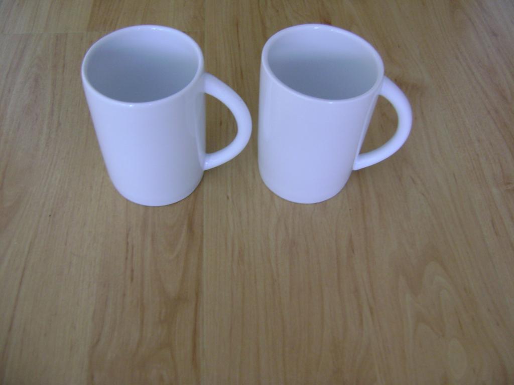 S&P Salt & Pepper witte mokken 2 stuks, Huis en Inrichting, Ophalen of Verzenden, Zo goed als nieuw, Effen, Kop(pen) en/of Schotel(s)