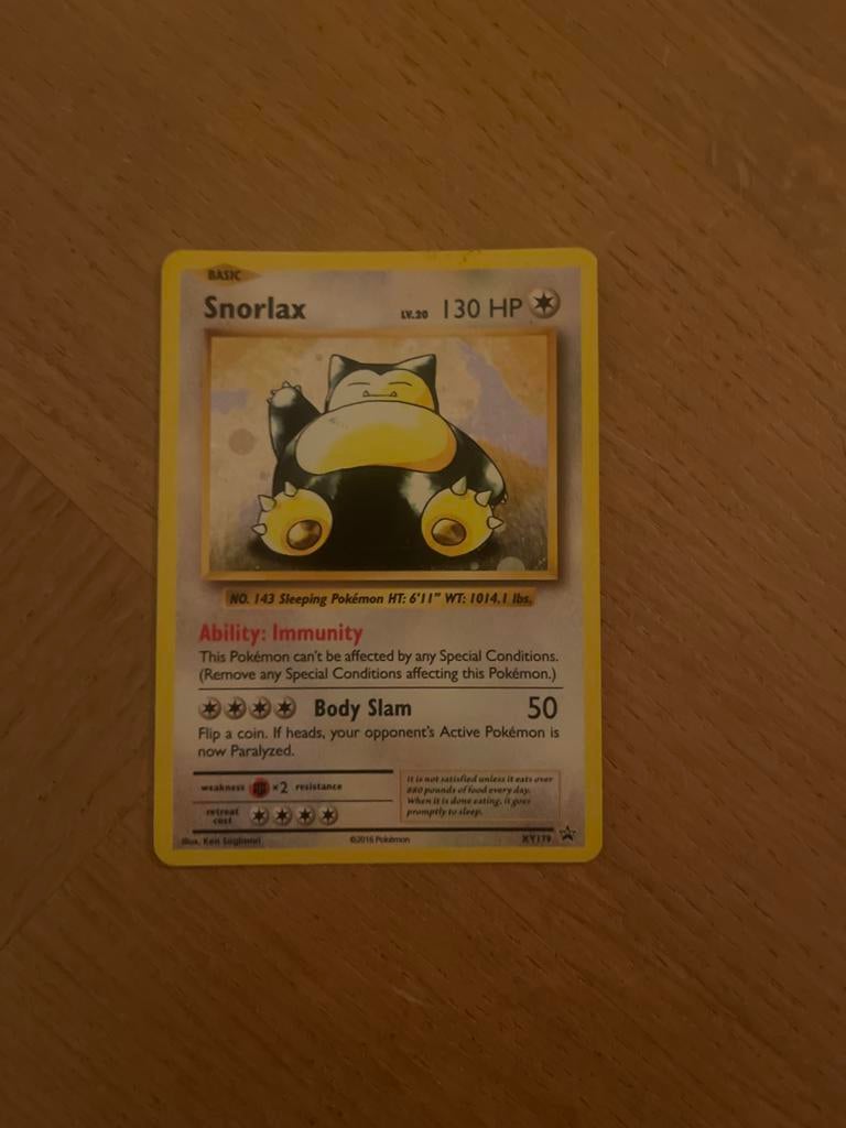 Pokemon Kaart Snorlax XY179 Promo - Zeldzaam!, Hobby en Vrije tijd, Verzamelkaartspellen | Pokémon, Ophalen of Verzenden, Zo goed als nieuw