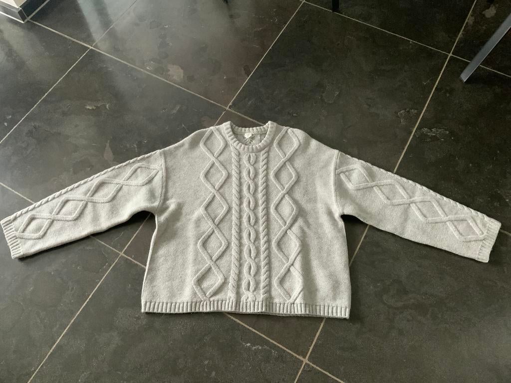 ARKET KABELTRUI GRIJS ( incl. Verzendkosten), Kleding | Dames, Verzenden, Zo goed als nieuw, Maat 38/40 (M), Grijs