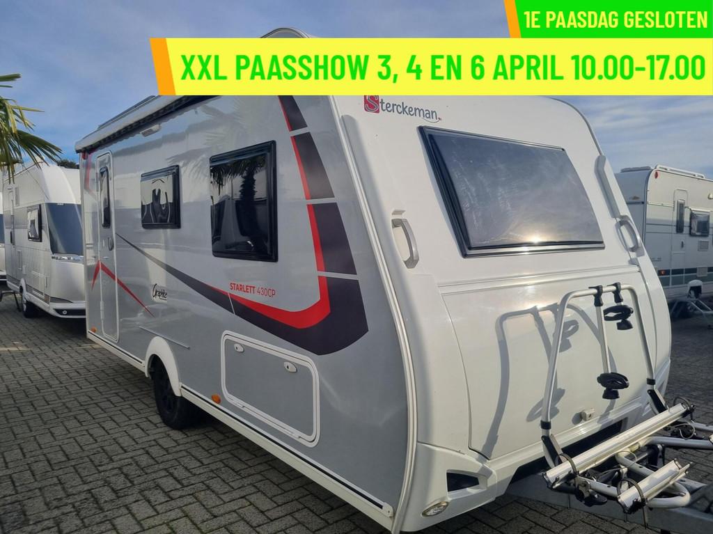STERCKEMAN STARLETT GRAPHITE 430 CP ZAKLUIFEL + MOVER + GFK, Caravans en Kamperen, Caravans, Sterckeman, Bedrijf, 750 - 1000 kg