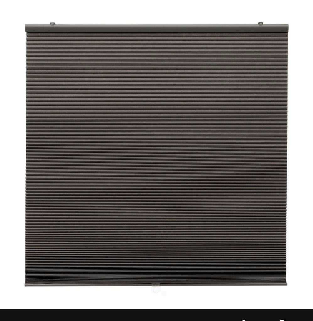 3x IKEA HOPVALS plissé donkergrijs 1.40 breed, Gebruikt, 100 tot 150 cm, 200 cm of meer, Ophalen of Verzenden