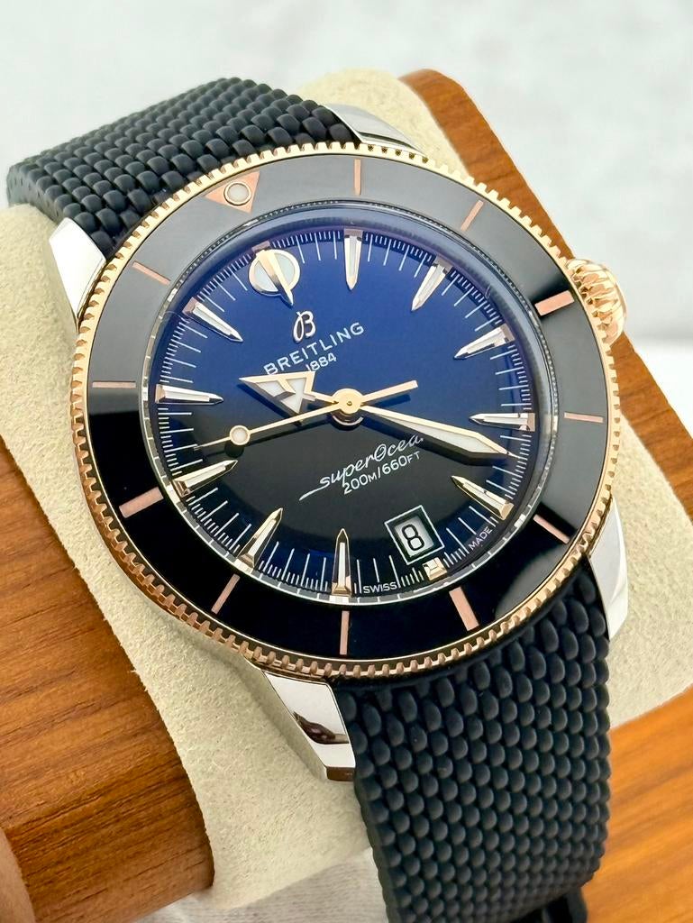 Breitling 01/2026 Superocean Heritag UB3111 Zwart Staal Goud, Ophalen of Verzenden, Zo goed als nieuw, Overige merken