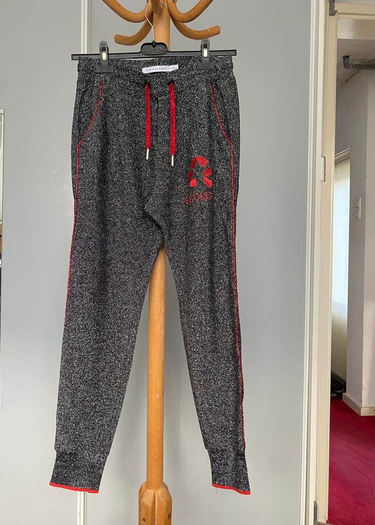 Zoe Karssen zilver/ glitterbroek, 90 cm lang, XS, Legging, Maat 36/38 (S), Zwart, Ophalen of Verzenden
