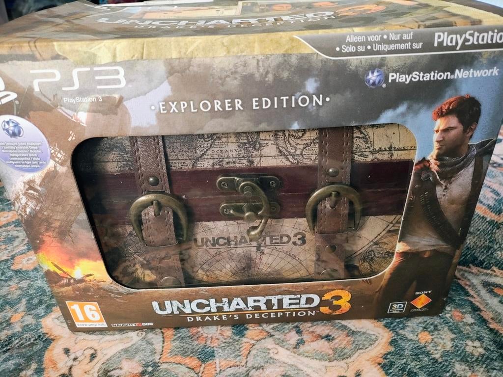 Uncharted 3 Explorer Edition PS3 - Zeldzame Collector's Box, Avontuur en Actie, Online, 1 speler, Ophalen of Verzenden