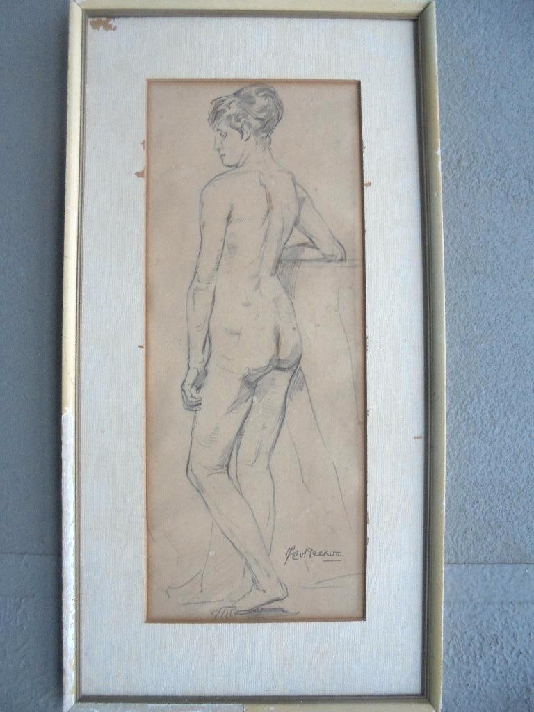 tekening naakt van reekum, Ophalen of Verzenden