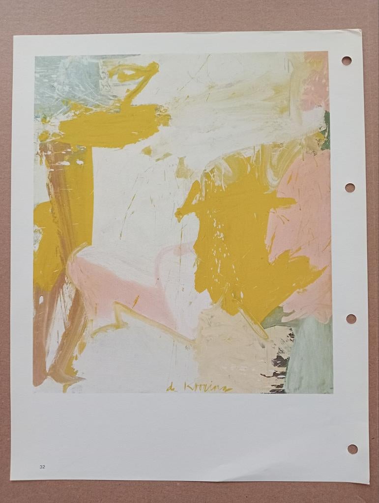Willem de Kooning offset prent druk jaren 60, Ophalen of Verzenden