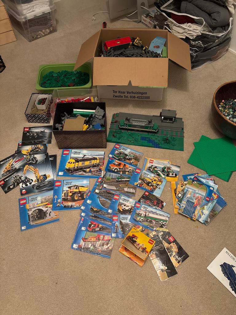 Grote partij LEGO Technic, Star Wars, City met boekjes, Ophalen, Gebruikt