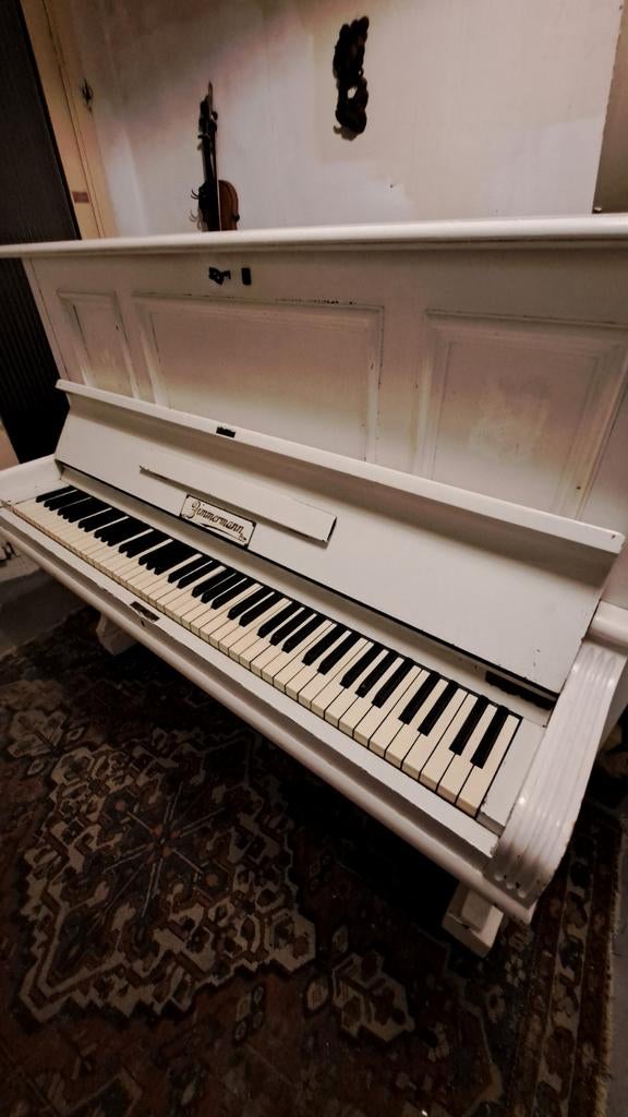 Zimmermann Piano - Te Koop (stembeurt nodig), Ophalen of Verzenden, Gebruikt, Wit, Piano