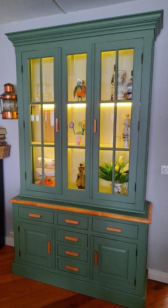 🌿gerestyled buffetkast met verlichting landelijke style🌿, Huis en Inrichting, Kasten | Buffetkasten, Ophalen of Verzenden, 25 tot 50 cm