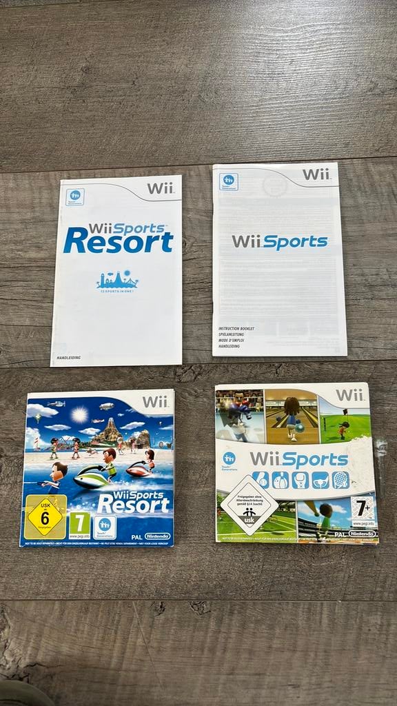 Wii sports en wii sports resort met handleiding, Spelcomputers en Games, Games | Nintendo Wii, Ophalen of Verzenden, Zo goed als nieuw