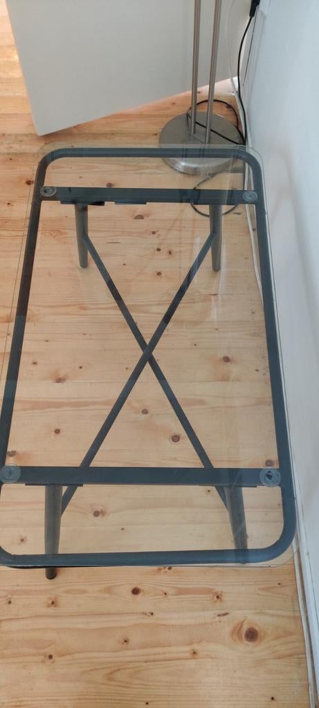 Lage soort salon tafel, Ophalen, Zo goed als nieuw, Rechthoekig, Metaal