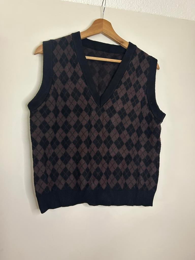 Dames spencer bruin en zwart maat L, Ophalen of Verzenden, Gedragen, Maat 42/44 (L), Bruin