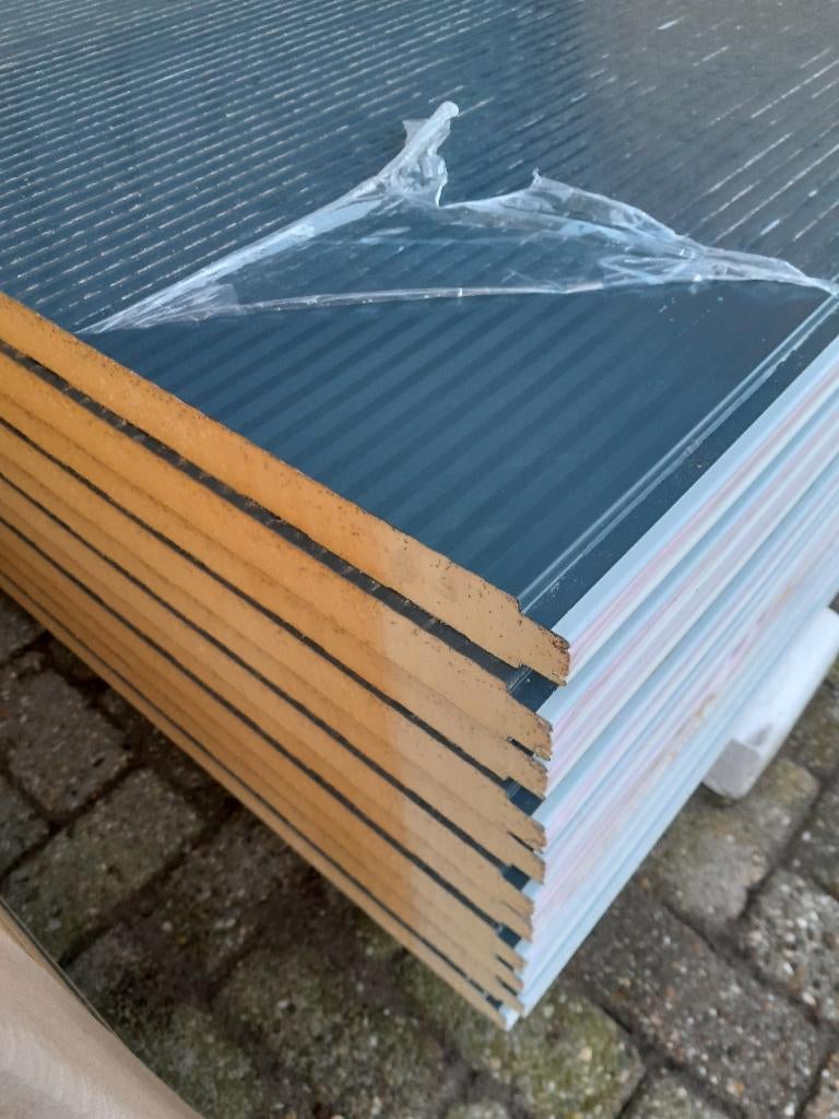 Sandwichpanelen antraciet en wit vanaf € 17,95,- m² exc btw, 1000mm, Overige materialen, 20 tot 50 mm, 1000mm