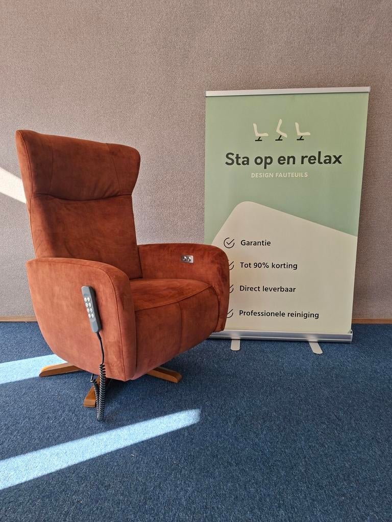 Sta op relax fauteuil Prominent Sorisso extra luxe op accu🔋, Minder dan 75 cm, Hoofdstraat 60 Schijndel, Ophalen of Verzenden