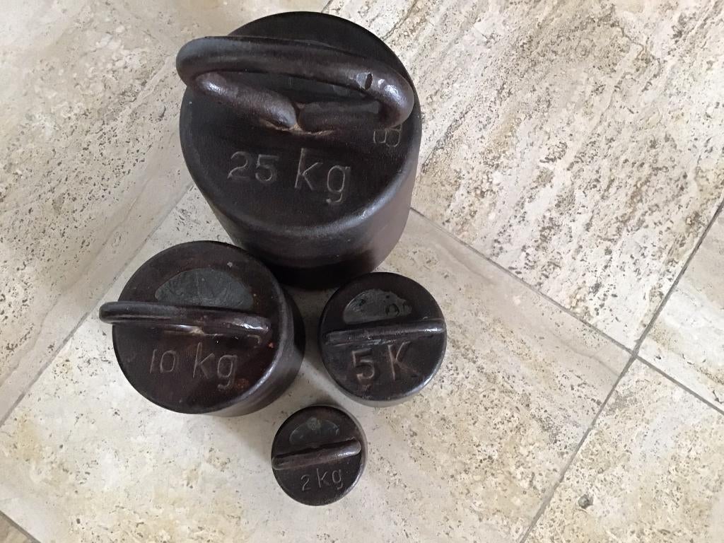 Antieke Bascule gewichten / gewichten / Bascule, Ophalen