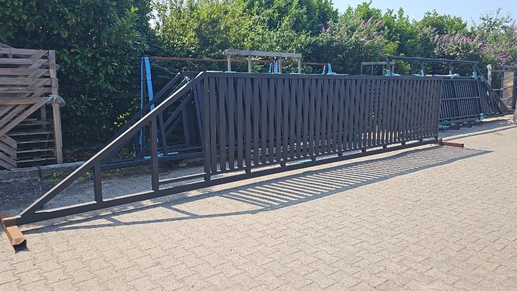 Nieuw bij ons schuifpoort ´Sydney´600x150cm compleet!, Met poort, Nieuw, IJzer, Spijlenhekwerk