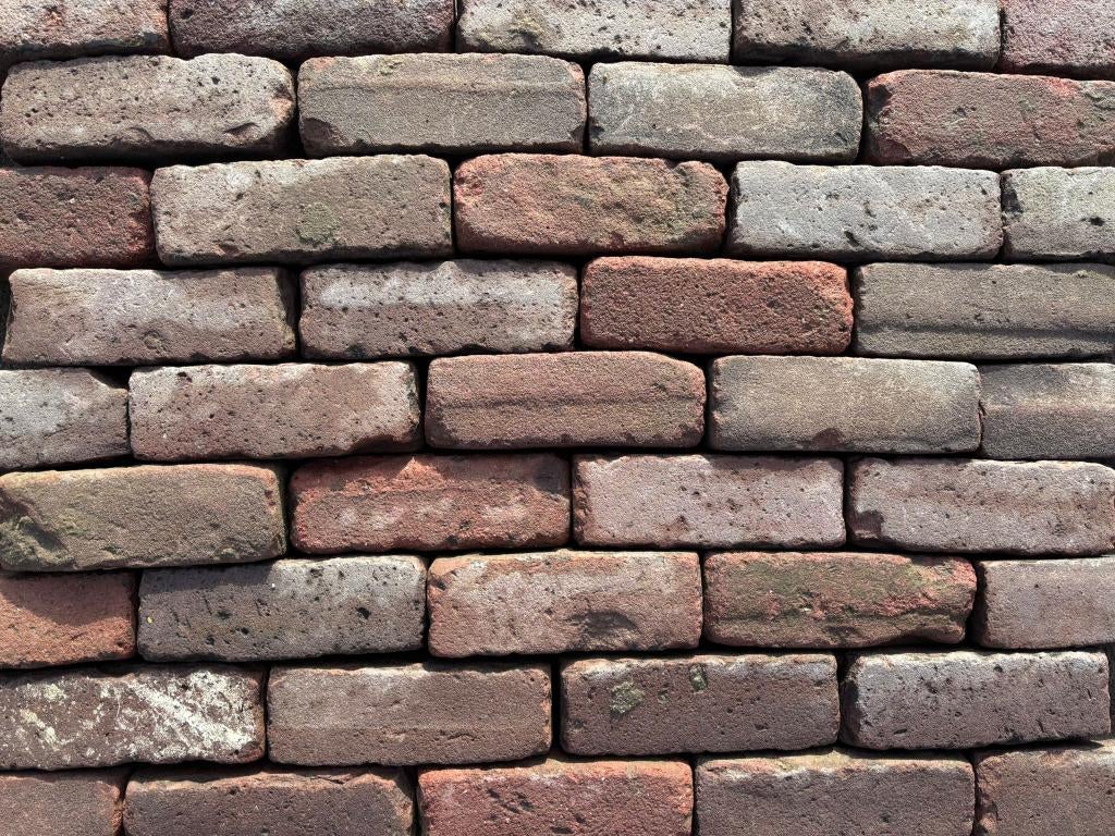 V07, Oude Gebakken Klinkers, Dikformaat, Rood-Bruin, Overige materialen, Gebruikt, Klinkers, Ophalen of Verzenden