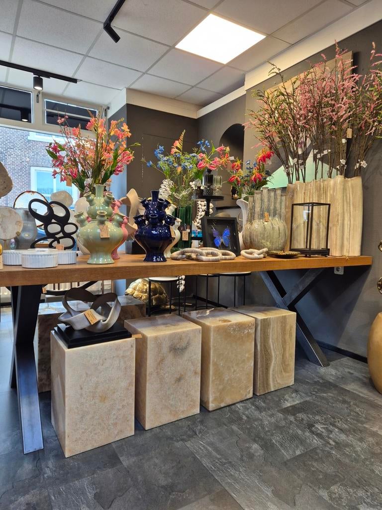 Bijzettafel pilaar onyx marmer sale, Ophalen, Culemborg, Nieuw, Earth