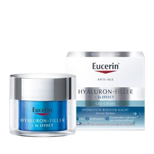 Eucerin Hyaluron-Filler Hydratatie Booster Nacht 50ml, Verzenden, Nieuw, Gehele gezicht, Verzorging