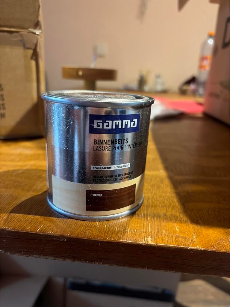 Gamma Binnenbeits Transparant Wenge, Bruin, Beits, Ophalen of Verzenden, Zo goed als nieuw