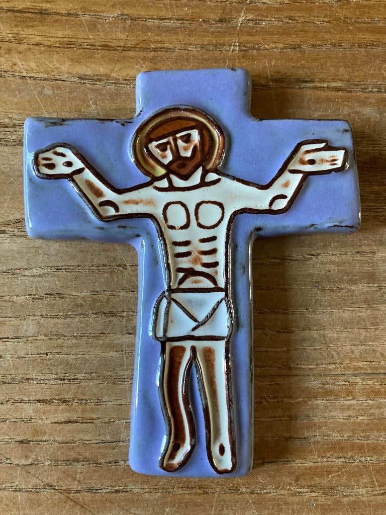 Vintage Henk Potters keramiek aardewerk kruisje crucifix, Antiek en Kunst, Antiek | Keramiek en Aardewerk, Ophalen of Verzenden