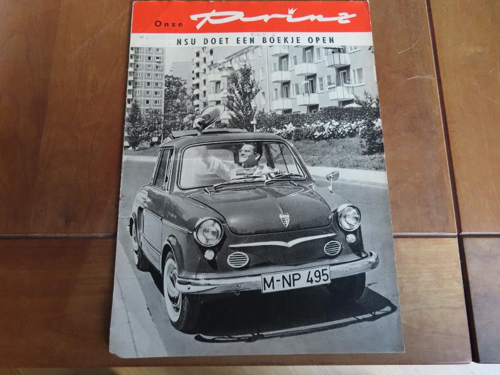 Folder NSU Prinz programma 1959, NSU, Ophalen of Verzenden, Zo goed als nieuw, Overige merken