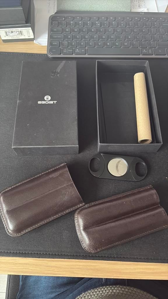 Sigaren houder van leer, Ophalen of Verzenden, Zo goed als nieuw, Tabaksdoos of Verpakking