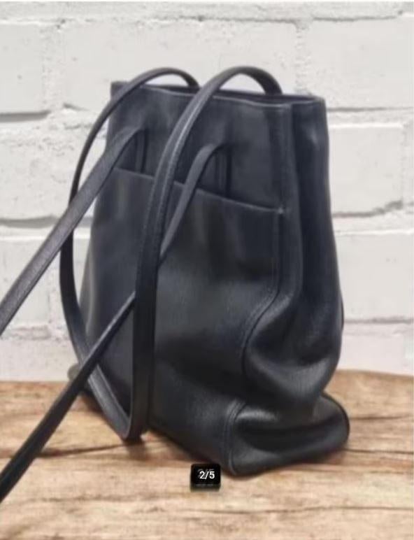 Nobody Handbags Belgium - Prachtige leren schoudertas - ZGAN, Schoudertasje, Zwart, Ophalen of Verzenden, Zo goed als nieuw