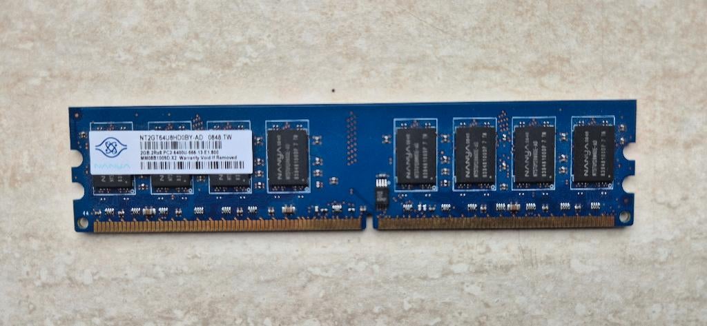 2GB Nanya DDR2-800 computer Ram geheugen, Computers en Software, RAM geheugen, Ophalen of Verzenden, Zo goed als nieuw, DDR2, Desktop