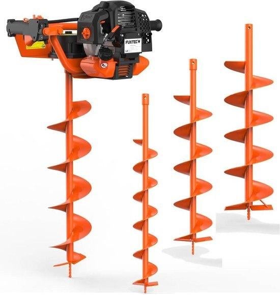 Grondboor Benzine te huur (2-takt), Tuin en Terras, Hand-tuingereedschap, Ophalen, Gebruikt, Grondboor