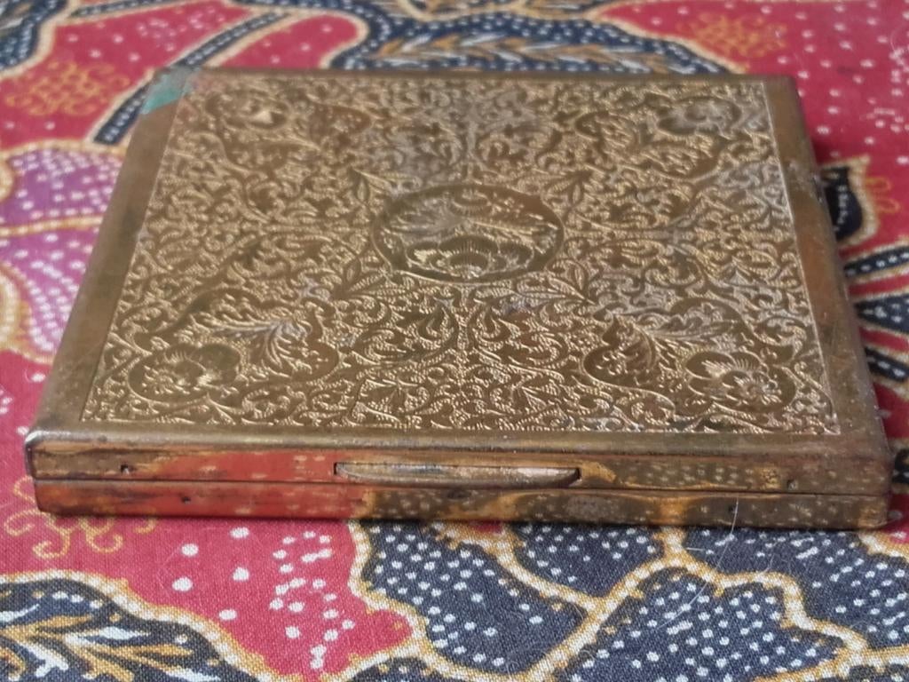 Mooie complete oude vintage compact poederdoos uit Engeland., Ophalen of Verzenden
