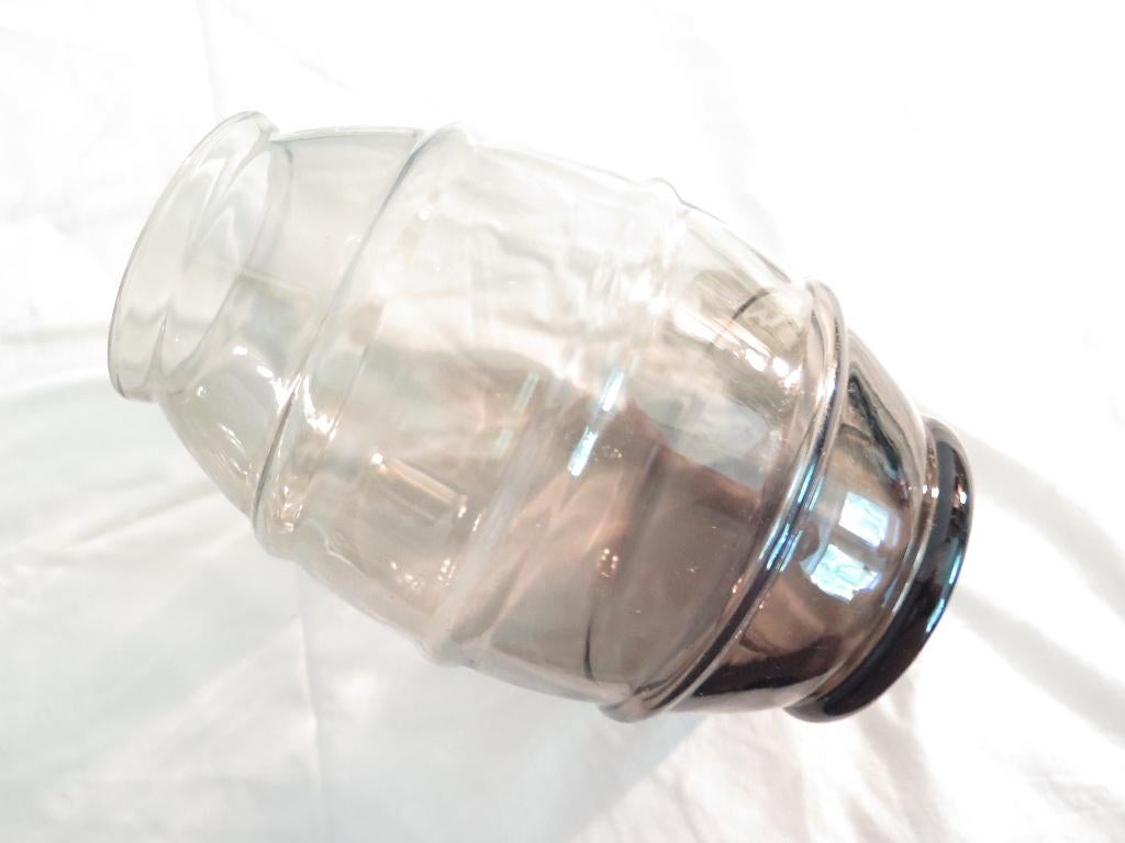 vaas COPIER - fume met 3 ribbels  - ca. 21 cm hoog en 14 cm, Ophalen of Verzenden