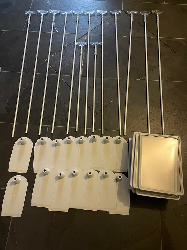 15x pallet standaard aluminium en kunsstof, Ophalen of Verzenden