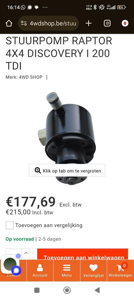 4x4 stuur pomp 200TDI, Ophalen, Gebruikt