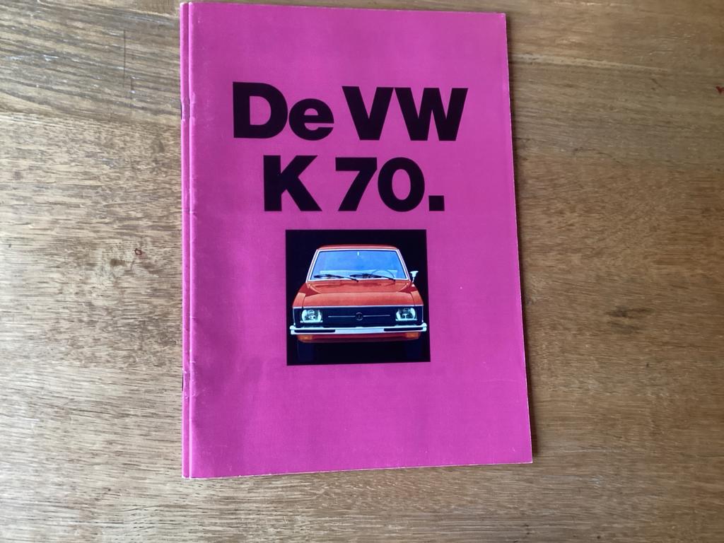 VW K70 Brochure - 1971, Ophalen of Verzenden, Zo goed als nieuw, Volkswagen