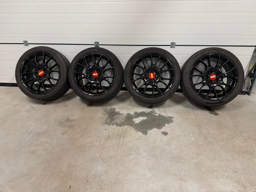 BBS CK009 19 inch velgen met banden 5x120 VW/BMW, Gebruikt, 255 mm, Banden en Velgen, Personenwagen