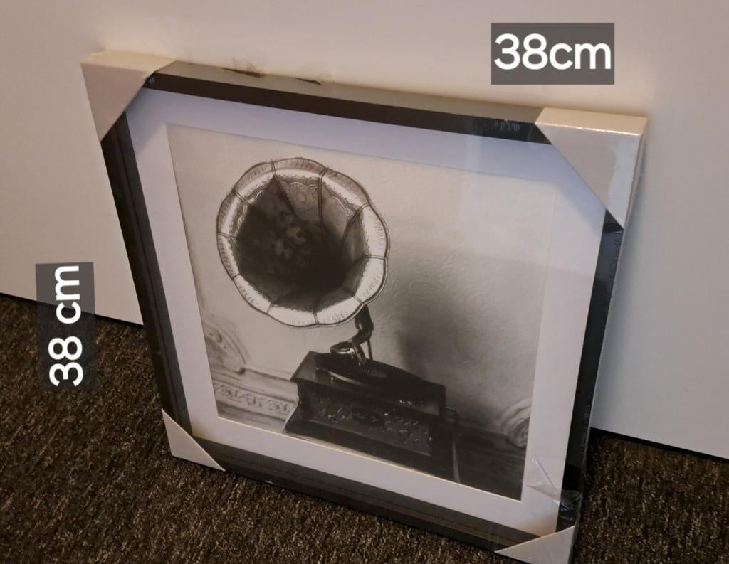 Schilderij grammofoonplaat, Ophalen of Verzenden, Nieuw