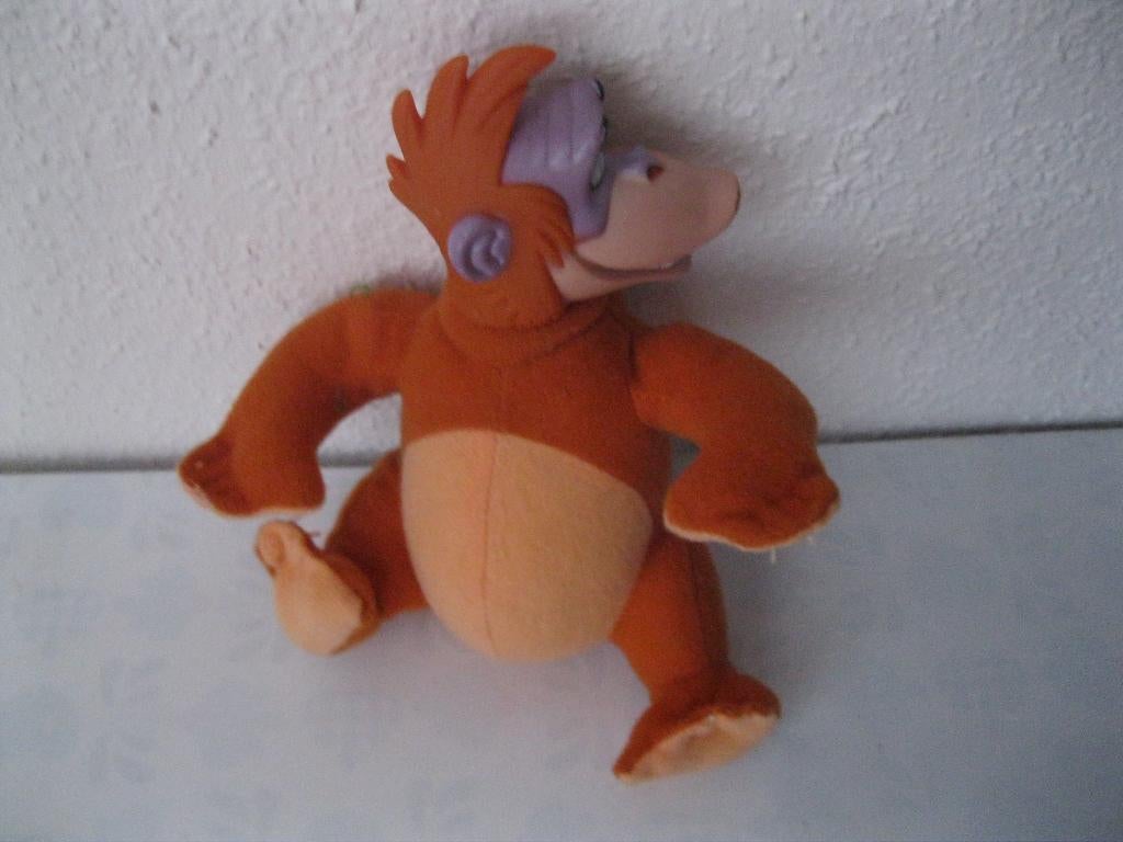 1 Disney knuffel Oerang-oetan Koning Lowietje, 15 cm., Ophalen of Verzenden, Leeuwenkoning of Jungle Boek, Zo goed als nieuw, Beeldje of Figuurtje