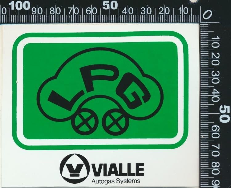 Sticker: Vialle Autogas Systems - LPG, Verzamelen, Stickers, Zo goed als nieuw, Auto of Motor, Ophalen of Verzenden