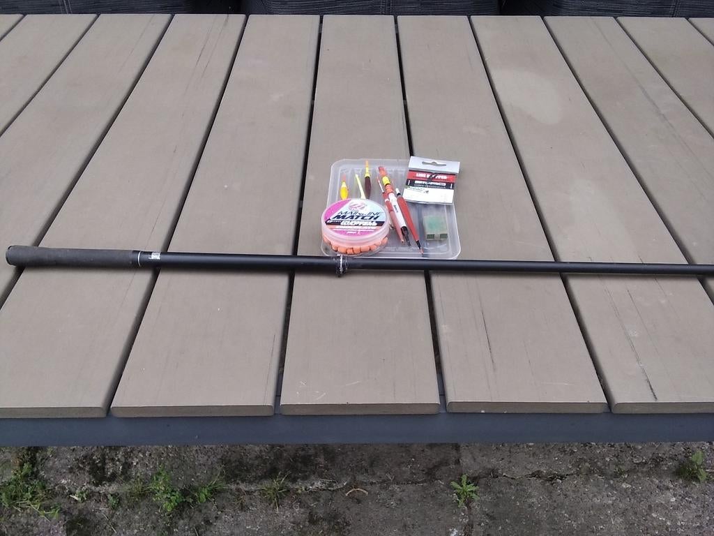 Vaste Hengel 2.20m + Accessoires, Ophalen, Gebruikt, Overige materialen