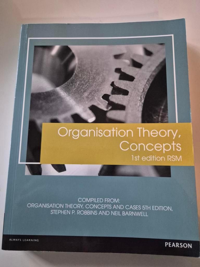 Organisation Theory, Concepts, Ophalen