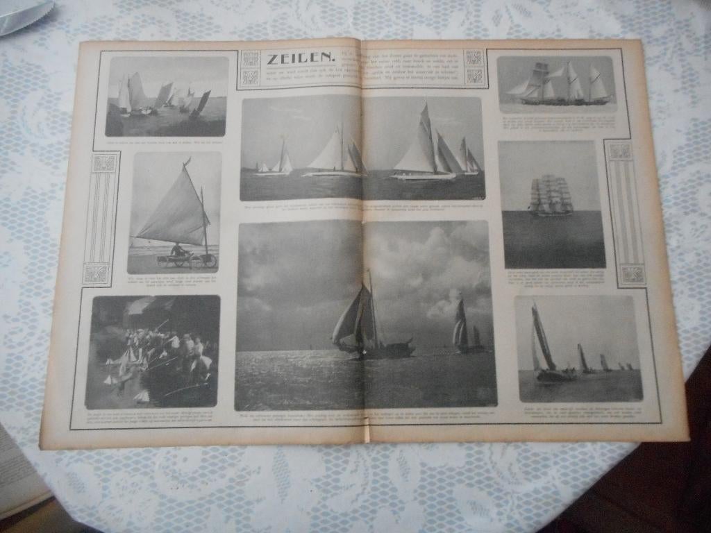 Zeilen. 1910., Ophalen of Verzenden, Voor 1920, Nederland, Knipsel(s)