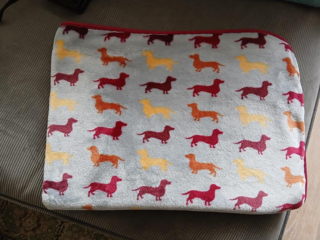 Fleece deken Teckel, Ophalen of Verzenden