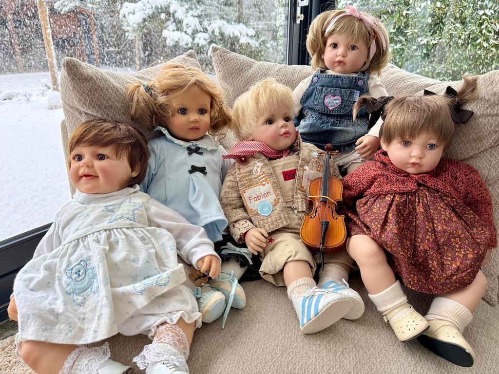 5 stuks levens echte mooie baby poppen, Ophalen of Verzenden, Zo goed als nieuw, Pop