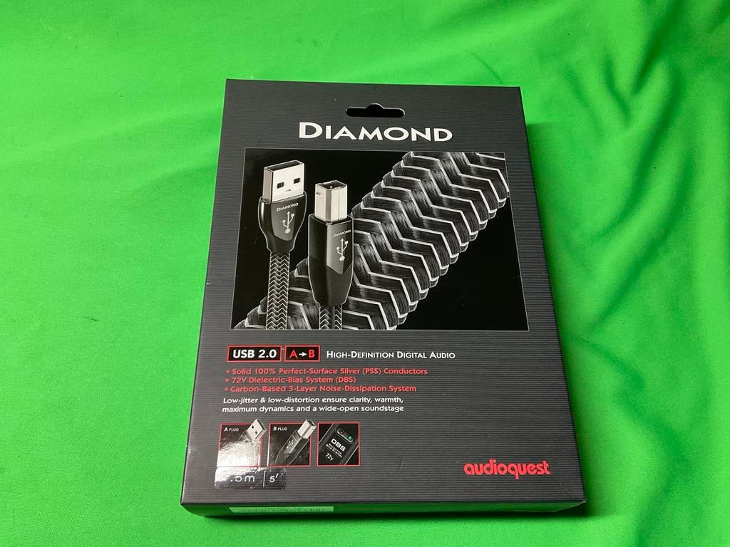 Audioquest Diamond USB-B naar USB-A Kabel 1.5m, Ophalen of Verzenden, Nieuw, Minder dan 2 meter, Overige kabels