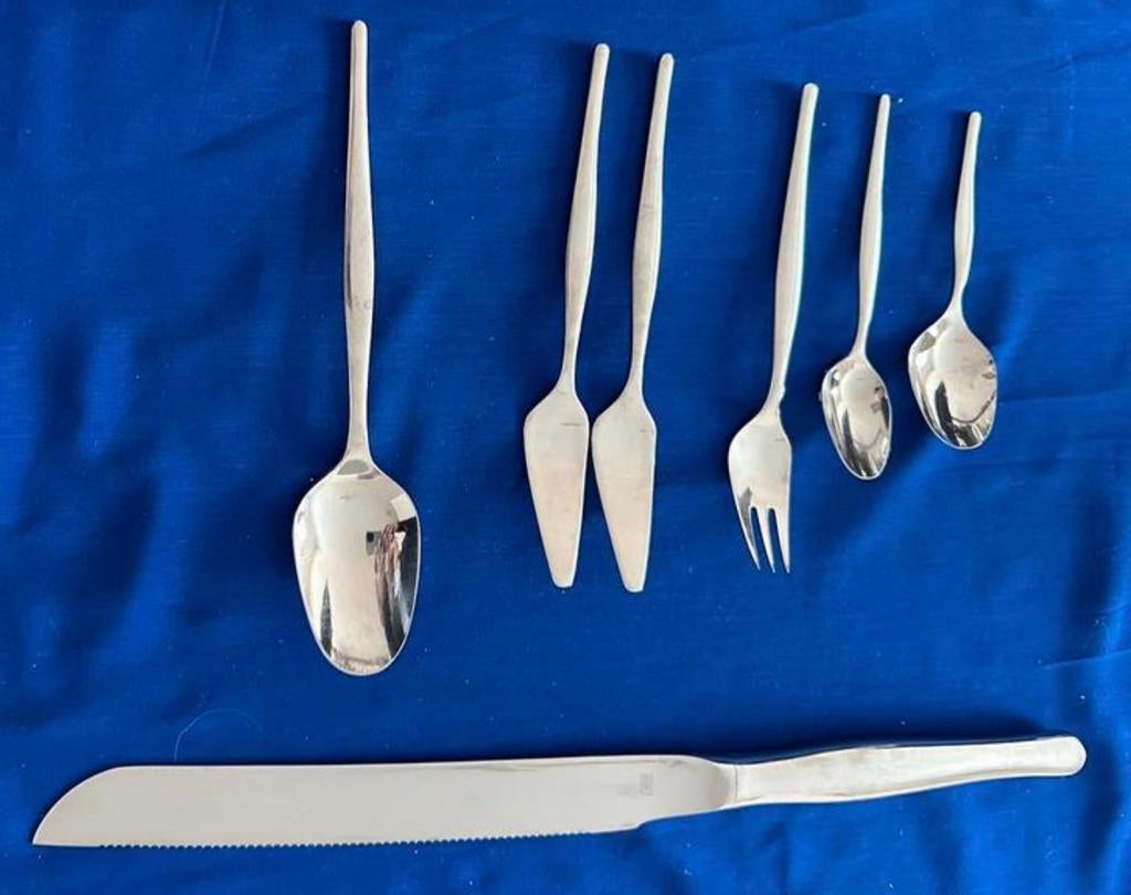 Gero zilduro Romanti: grote taartvork botermesjes broodmes.., Ophalen, Gebruikt, Overige materialen, Los bestek