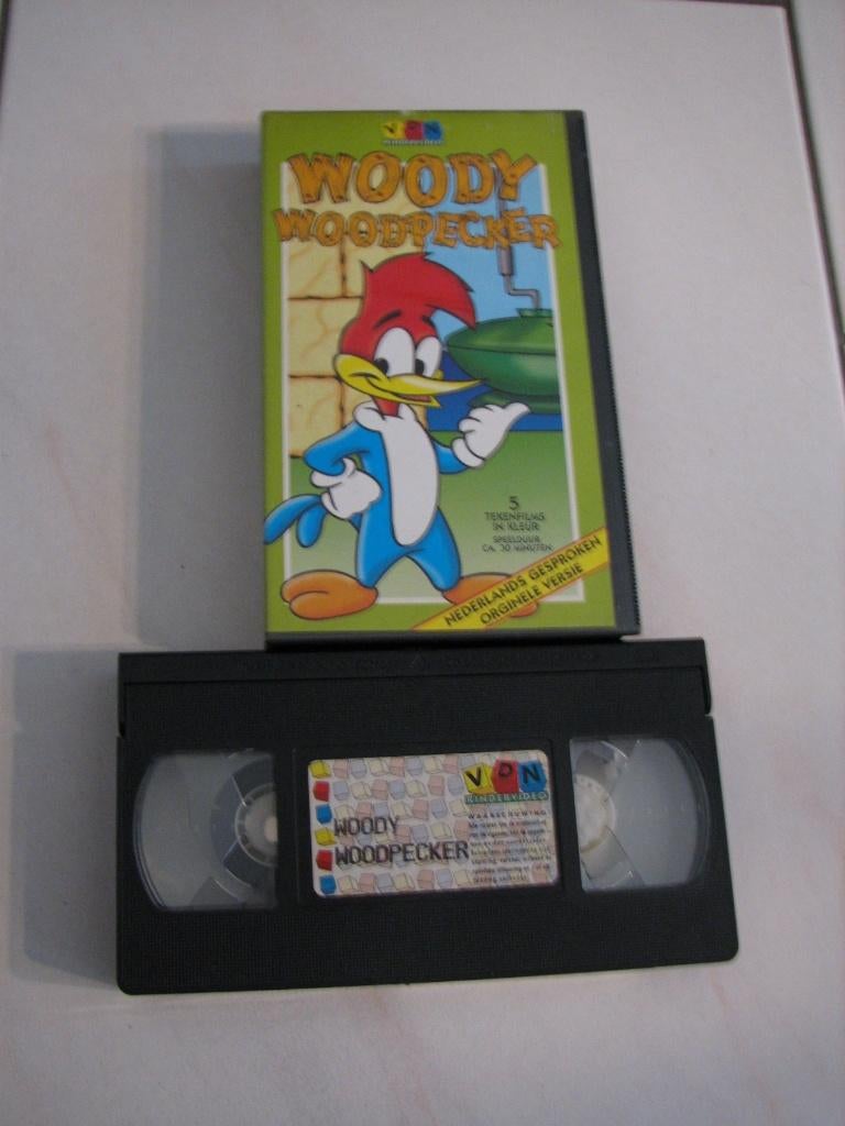 WOODY WOODPECKER VHS, Cd's en Dvd's, VHS | Kinderen en Jeugd, Alle leeftijden, Ophalen, Gebruikt, Kinderprogramma's en -films
